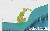 Satellite Map of Anlo, single color outside