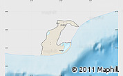 Shaded Relief Map of Anlo, single color outside