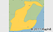 Savanna Style Simple Map of Anlo, single color outside