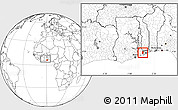 Blank Location Map of Avenor, within the entire country
