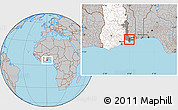 Gray Location Map of Avenor, highlighted country, highlighted parent region