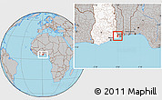 Gray Location Map of Avenor, highlighted country