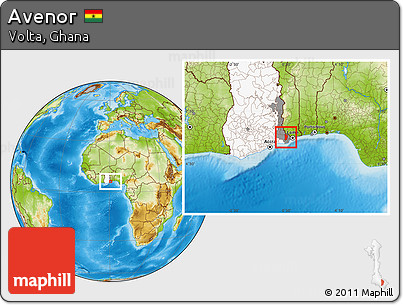Physical Location Map of Avenor, highlighted country, highlighted parent region