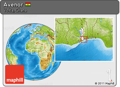 Physical Location Map of Avenor, highlighted parent region
