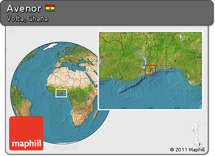 Satellite Location Map of Avenor