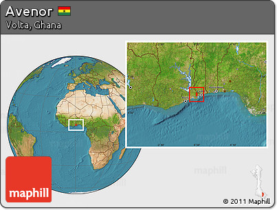 Satellite Location Map of Avenor