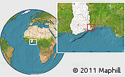Satellite Location Map of Avenor, highlighted country