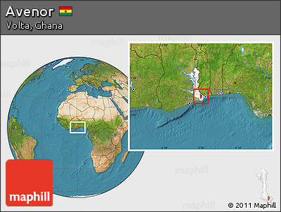 Satellite Location Map of Avenor, highlighted parent region