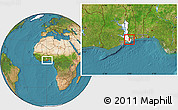 Satellite Location Map of Avenor, highlighted parent region