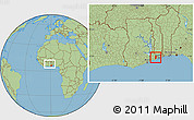 Savanna Style Location Map of Avenor, within the entire country