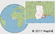 Savanna Style Location Map of Avenor, highlighted country, within the entire country