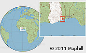 Savanna Style Location Map of Avenor, highlighted country