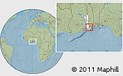 Savanna Style Location Map of Avenor, highlighted parent region, hill shading
