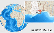 Shaded Relief Location Map of Avenor, highlighted country