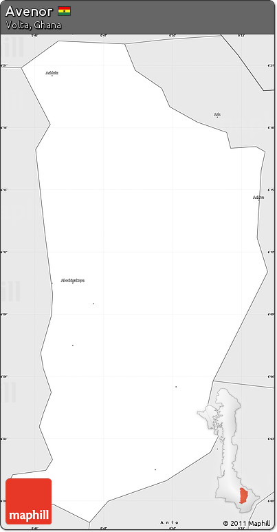 Silver Style Simple Map of Avenor
