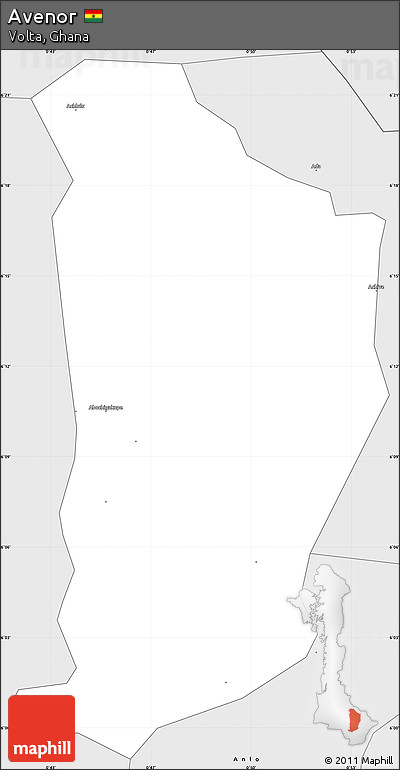 Silver Style Simple Map of Avenor