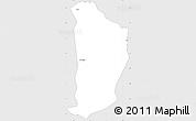 Silver Style Simple Map of Avenor, single color outside