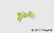 Physical 3D Map of Biakoye, cropped outside