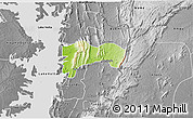 Physical 3D Map of Biakoye, desaturated