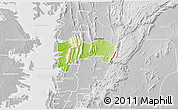 Physical 3D Map of Biakoye, lighten, desaturated