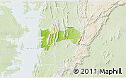 Physical 3D Map of Biakoye, lighten