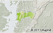 Physical 3D Map of Biakoye, lighten, semi-desaturated