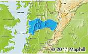 Political 3D Map of Biakoye, physical outside