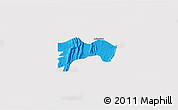 Political 3D Map of Biakoye, single color outside