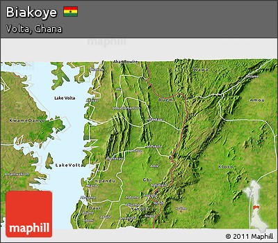 Satellite 3D Map of Biakoye