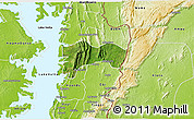 Satellite 3D Map of Biakoye, physical outside