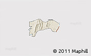 Shaded Relief 3D Map of Biakoye, cropped outside