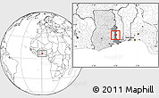 Blank Location Map of Biakoye, highlighted country, highlighted parent region
