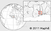 Blank Location Map of Biakoye, highlighted parent region, within the entire country