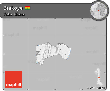 Gray Map of Biakoye, single color outside