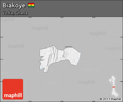 Gray Map of Biakoye, single color outside