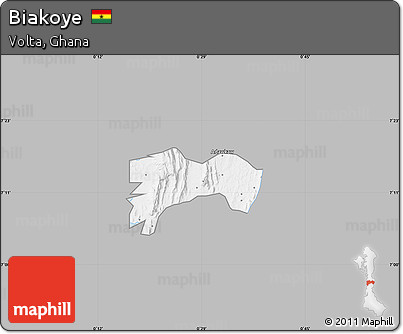 Gray Map of Biakoye, single color outside