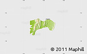 Physical Map of Biakoye, single color outside