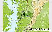 Satellite Map of Biakoye, physical outside
