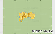 Savanna Style Map of Biakoye, single color outside
