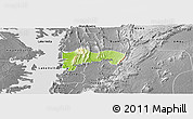 Physical Panoramic Map of Biakoye, desaturated