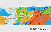 Physical Panoramic Map of Biakoye, political outside