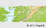 Physical Panoramic Map of Biakoye