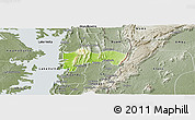 Physical Panoramic Map of Biakoye, semi-desaturated