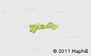 Physical Panoramic Map of Biakoye, single color outside