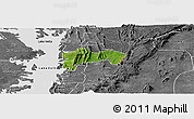 Satellite Panoramic Map of Biakoye, desaturated
