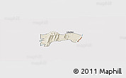 Shaded Relief Panoramic Map of Biakoye, cropped outside