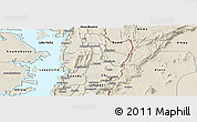 Shaded Relief Panoramic Map of Biakoye