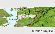 Shaded Relief Panoramic Map of Biakoye, satellite outside
