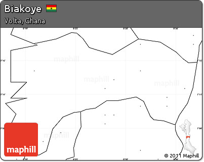 Blank Simple Map of Biakoye, no labels