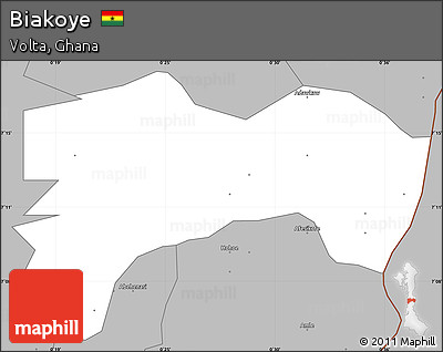 Gray Simple Map of Biakoye
